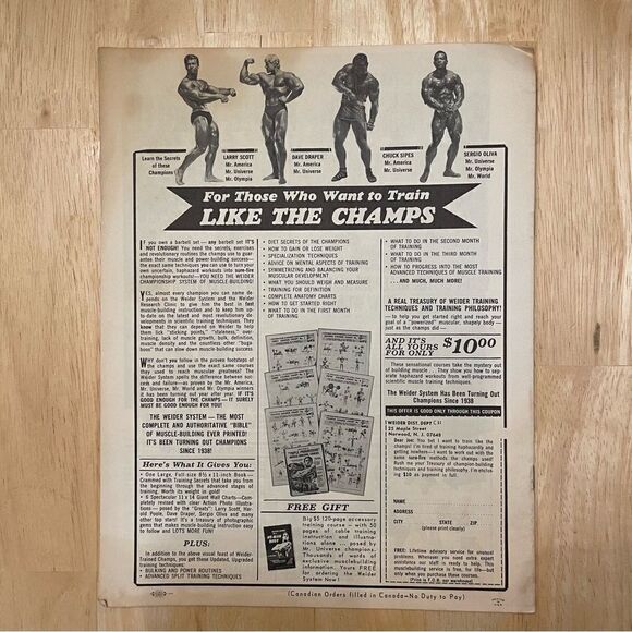 Vintage Joe Weider How to Release Your Hidden Giant's Power Booklet Bodybuilding - Picture 4 of 4